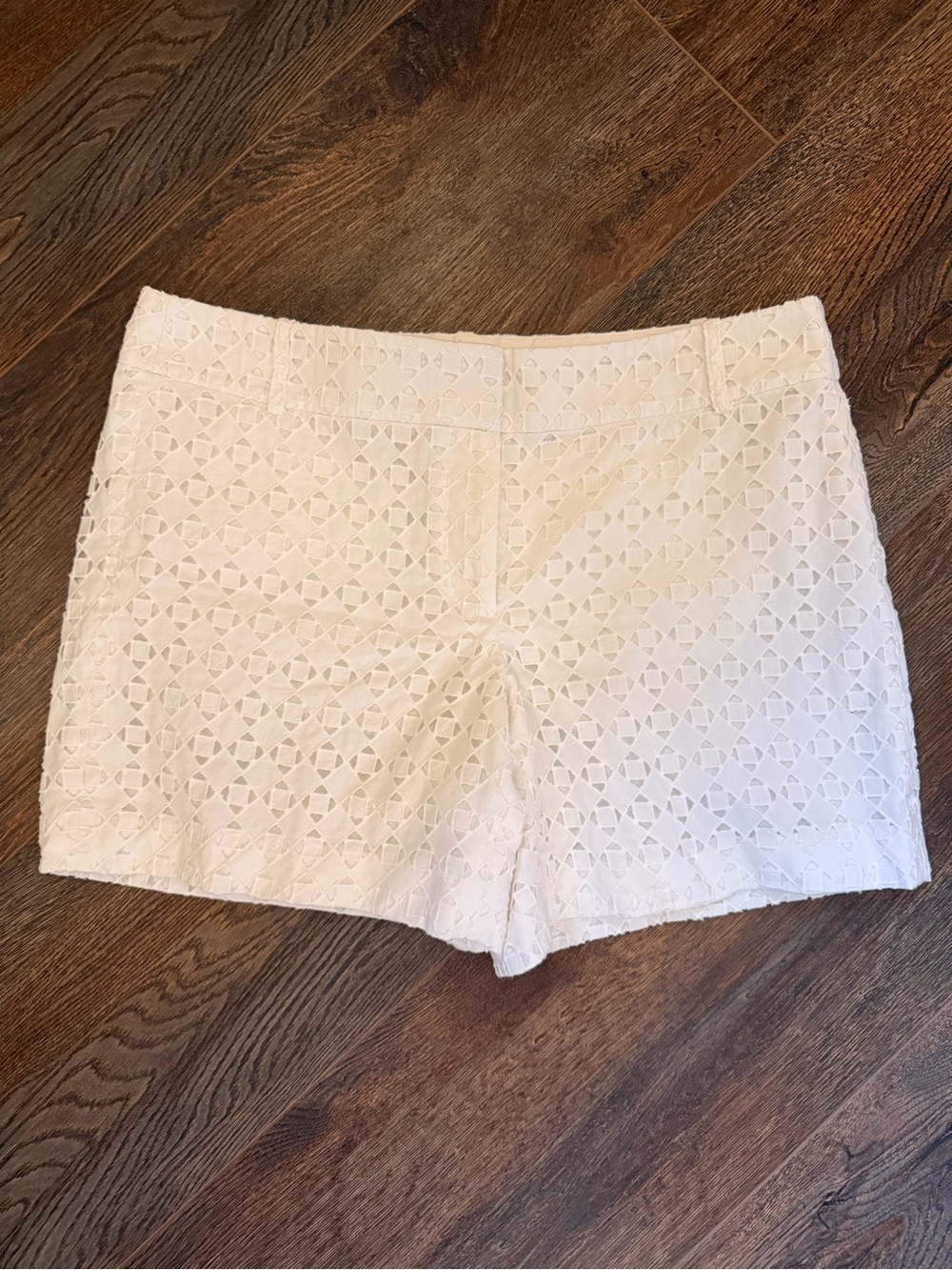 LOFT White Eyelet Shorts